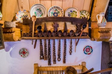 Barsana ahşap manastırı, Maramures, Romanya. 
