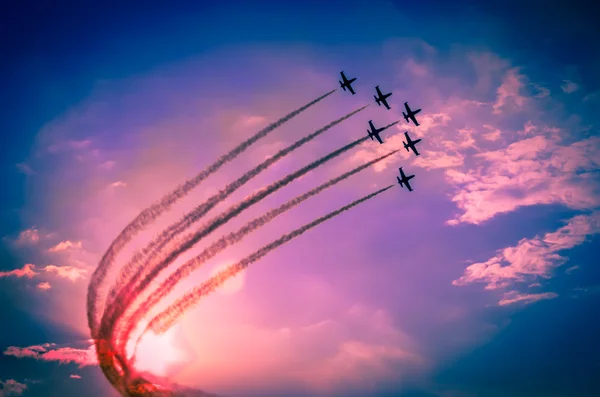 Airplanes on airshow — Stock Image Airplanes on airshow Stock Picture