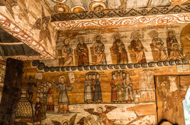 Geleneksel ahşap kilise Maramures alanında, Romanya