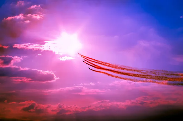 Airplanes on airshow — Stock Image Airplanes on airshow Royalty Free Stock Photos