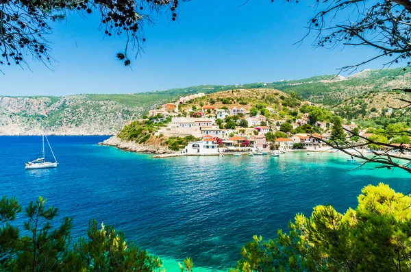 Assos na wyspie Kefalonia w Grecji — Zdjęcie stockowe