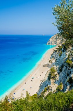 Egremni beach, Lefkada Adası, Yunanistan