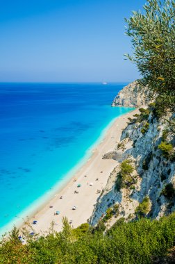 Egremni beach, Lefkada island, Greece clipart
