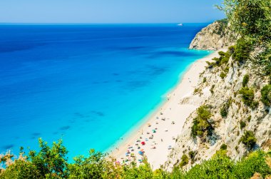 Egremni beach, Lefkada Adası, Yunanistan