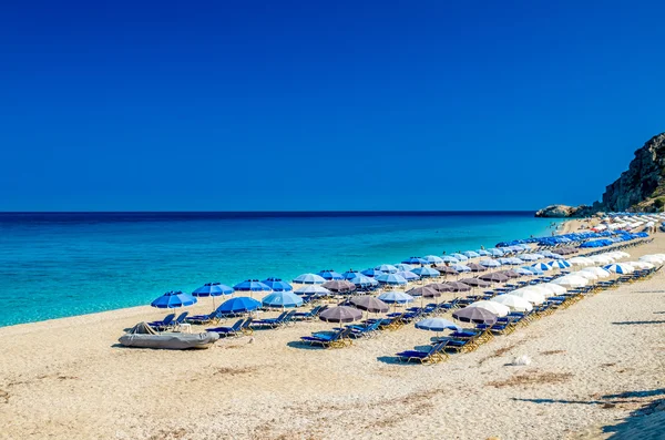 Kathisma Beach, Lefkada Adası, Yunanistan.