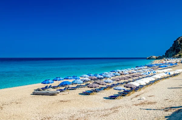 Kathisma Beach, ön Lefkada, Grekland. — Stockfoto