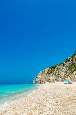 Egremni beach, Lefkada Adası, Yunanistan 