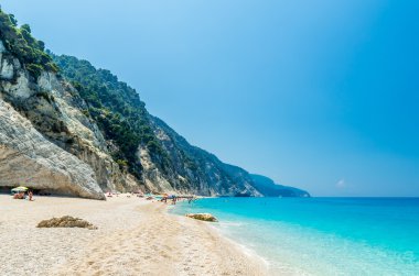 Egremni beach, Lefkada Adası, Yunanistan 