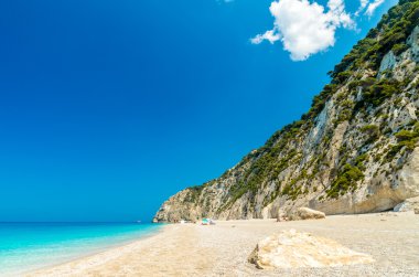 Egremni beach, Lefkada Adası, Yunanistan 