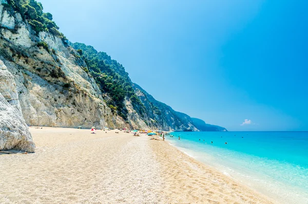 Playa Egremni, Isla Lefkada, Grecia — Foto de Stock