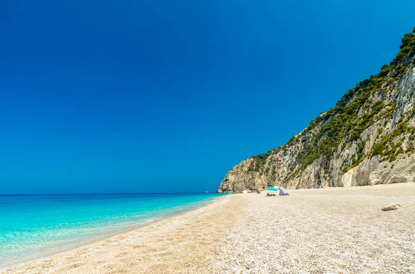 Praia de Egremni, ilha de Lefkada, Grécia — Fotografia de Stock