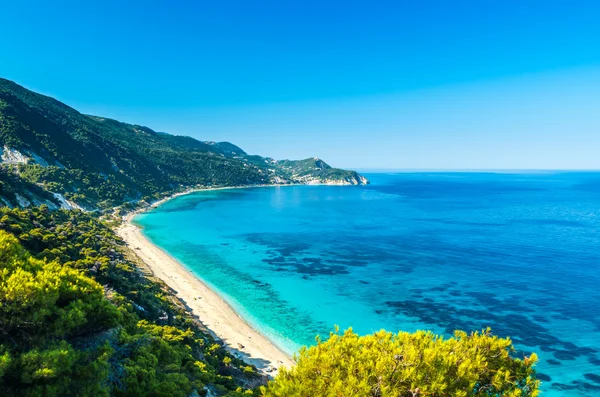 Agios Nikitas beach in Lefkada Island, Greece - Ionian Islands — Stock Photo, Image