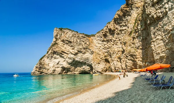 Paradise Beach, isola di Corfù, Grecia . — Foto Stock