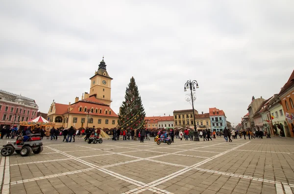 Brassó, Románia - 2015. December 26.: Old Town Hall. — Stock Fotó