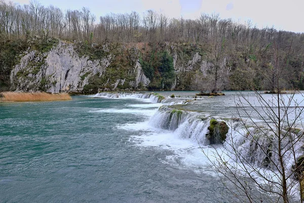 Wasserfall Auf Dem Mreznica River Kroatien — Stockfoto