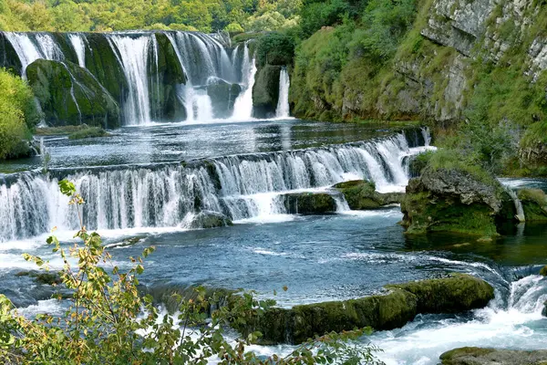 Wodospady Rzece Una Bośni Hercegowinie — Zdjęcie stockowe