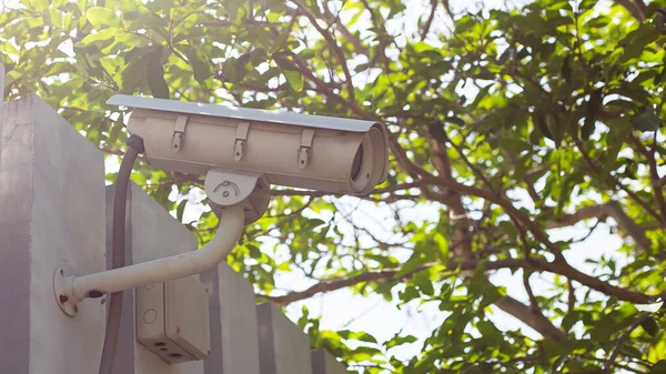 Videocamere Circuito Chiuso Installate Fuori Del Concetto Protezione Dell Edificio — Foto Stock