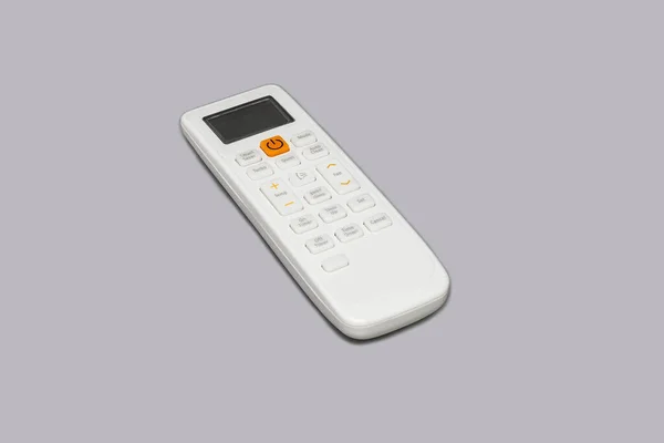 White Air Conditioner Remote Gray Background — Stock Photo, Image