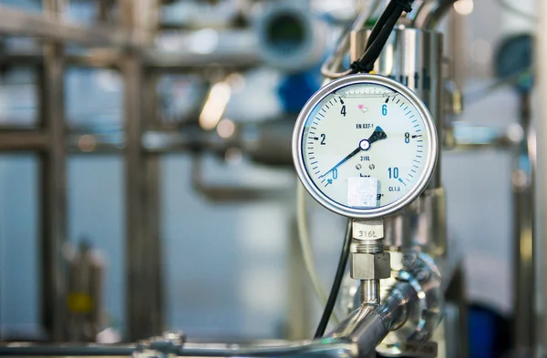 Industrial pressure meter — Stock Photo, Image