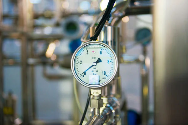 Industrial pressure meter — Stock Photo, Image