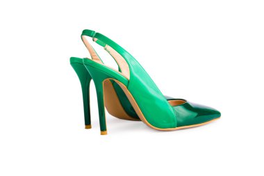 Güzel kadın yeşil Ayakkabı