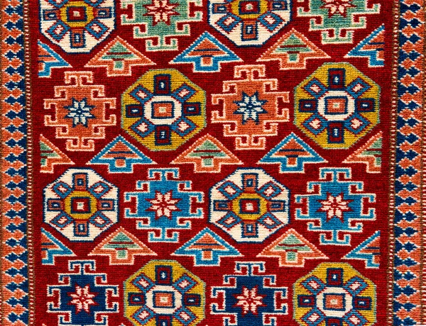 Der Teil von Aserbaidschan handgefertigten Teppich — Stockfoto