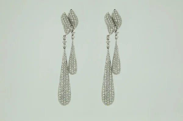 Silver earring — Stockfoto