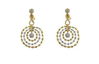 Beyaz arka plan üzerinde izole küpe