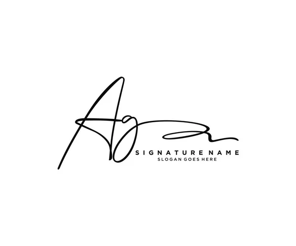 Kezdeti Signature Logó Kialakítása Logó Divat Fotózás Esküvő Szépség Üzleti — Stock Vector