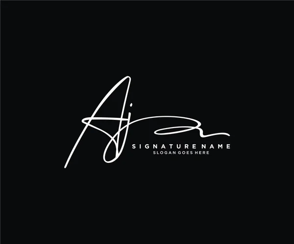 Signature Initiale Logo Design Logo Pour Mode Photographie Mariage Beauté — Image vectorielle