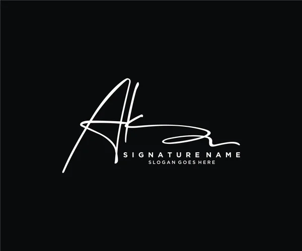 Signature Initiale Logo Design Logo Pour Mode Photographie Mariage Beauté — Image vectorielle