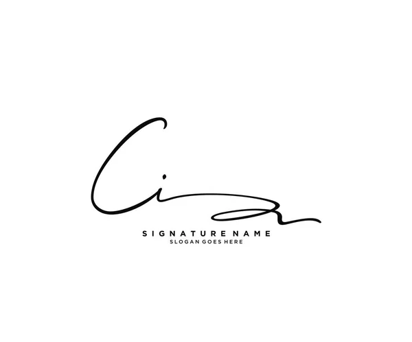 Diseño Inicial Del Logotipo Signature Logotipo Para Moda Fotografía Boda — Archivo Imágenes Vectoriales