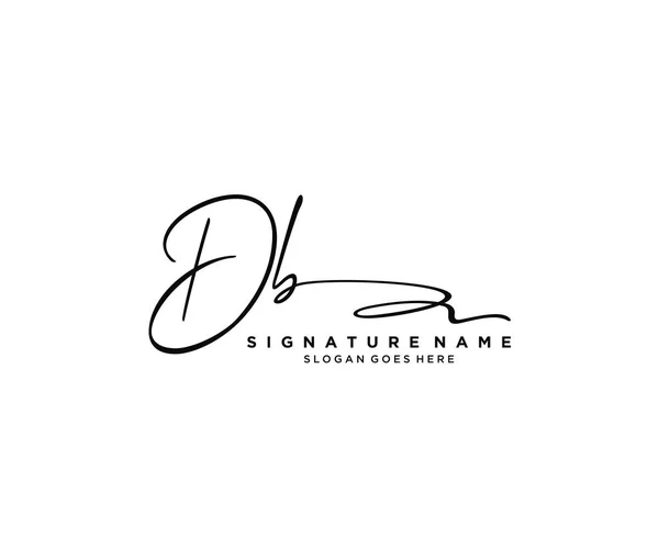 Projeto Inicial Logotipo Assinatura Logo Para Moda Fotografia Casamento Beleza — Vetor de Stock