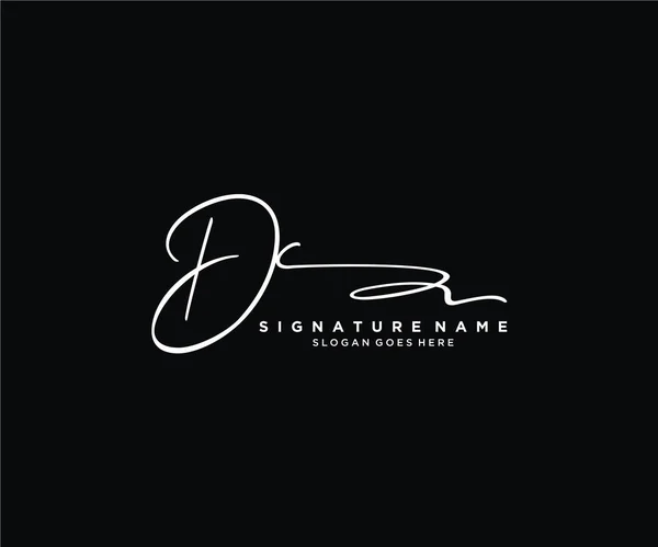 Signature Initiale Logo Design Logo Pour Mode Photographie Mariage Beauté — Image vectorielle