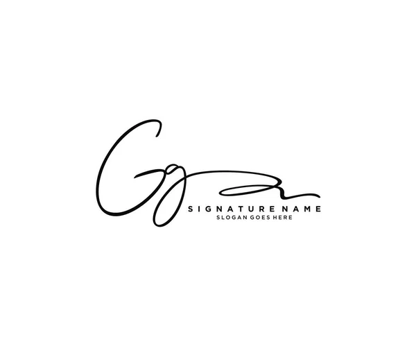 Signature Initiale Logo Design Logo Pour Mode Photographie Mariage Beauté — Image vectorielle