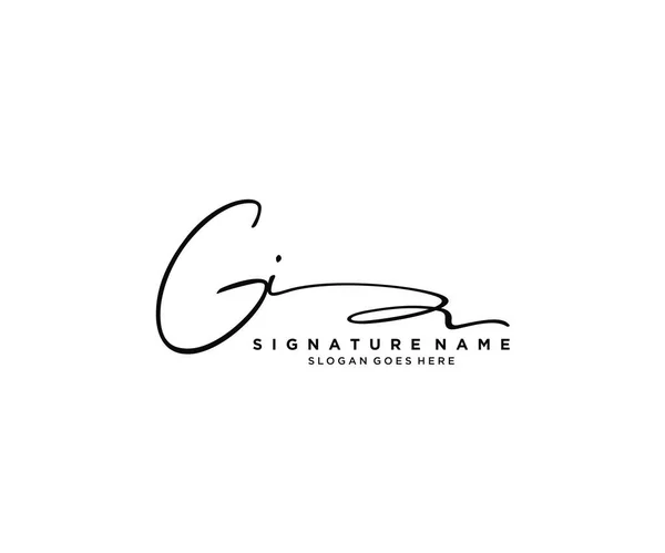 Design Iniziale Del Logo Signature Logo Moda Fotografia Matrimonio Bellezza — Vettoriale Stock