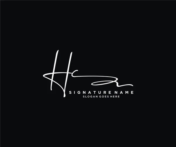 Initial Signature Logo Design Logo Für Mode Fotografie Hochzeit Schönheit — Stockvektor