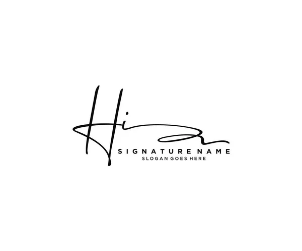 Signature Initiale Logo Design Logo Pour Mode Photographie Mariage Beauté — Image vectorielle