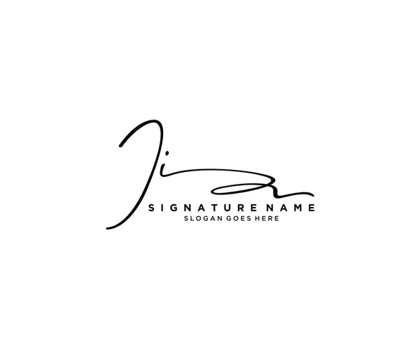 Diseño Inicial Del Logotipo Signature Logotipo Para Moda Fotografía Boda — Archivo Imágenes Vectoriales