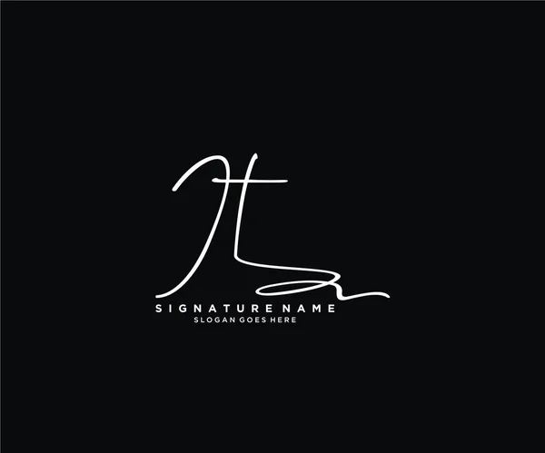 Initial Signature Logo Design Logo Für Mode Fotografie Hochzeit Schönheit — Stockvektor