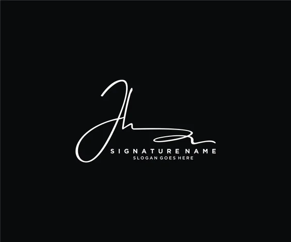 Diseño Inicial Del Logotipo Signature Logotipo Para Moda Fotografía Boda — Archivo Imágenes Vectoriales