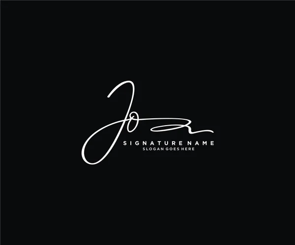 Projeto Inicial Logotipo Assinatura Logo Para Moda Fotografia Casamento Beleza — Vetor de Stock