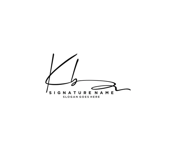 Initial Signature Logo Design Logo Fashion Photography Wedding Beauty Business — Stock Vector