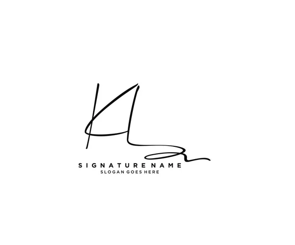 Initial Signature Logo Design Logo Für Mode Fotografie Hochzeit Schönheit — Stockvektor