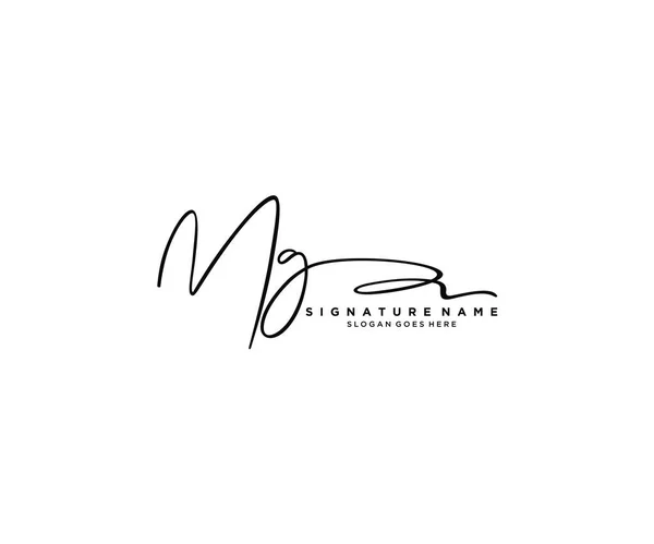 Design Iniziale Del Logo Signature Logo Moda Fotografia Matrimonio Bellezza — Vettoriale Stock