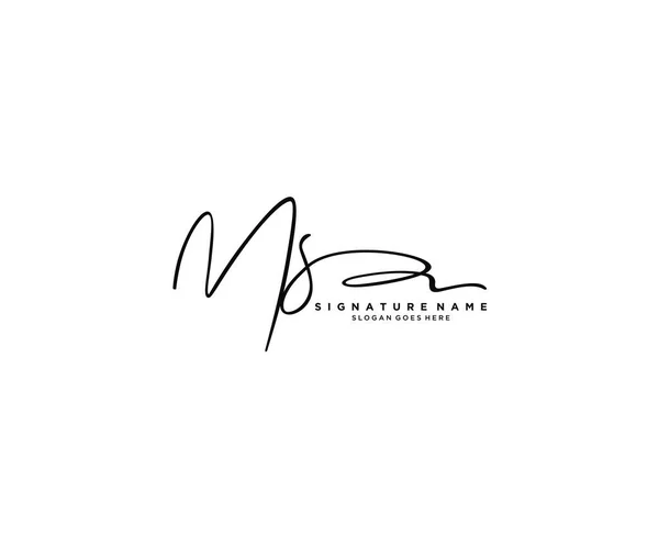 Diseño Inicial Del Logotipo Signature Logotipo Para Moda Fotografía Boda — Archivo Imágenes Vectoriales