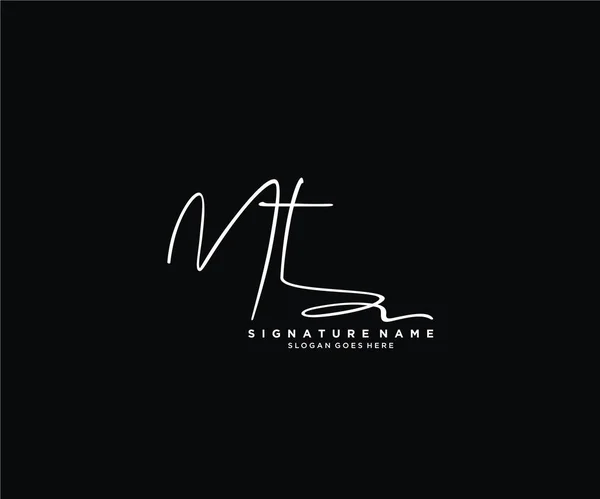 Initial Signature Logo Design Logo Fashion Photography Wedding Beauty Business — Stock Vector