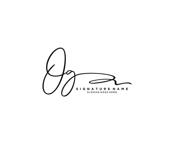 Diseño Inicial Del Logotipo Signature Logotipo Para Moda Fotografía Boda — Vector de stock