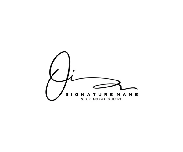 Initial Signature Logo Design Logo Fashion Photography Wedding Beauty Business — Stock Vector