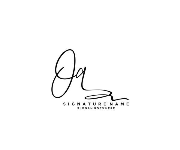 Signature Initiale Logo Design Logo Pour Mode Photographie Mariage Beauté — Image vectorielle